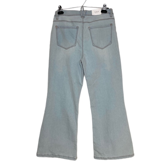 Curve Appeal Jeans High Rise Wide Leg Sz 8 - Picture 2 of 12